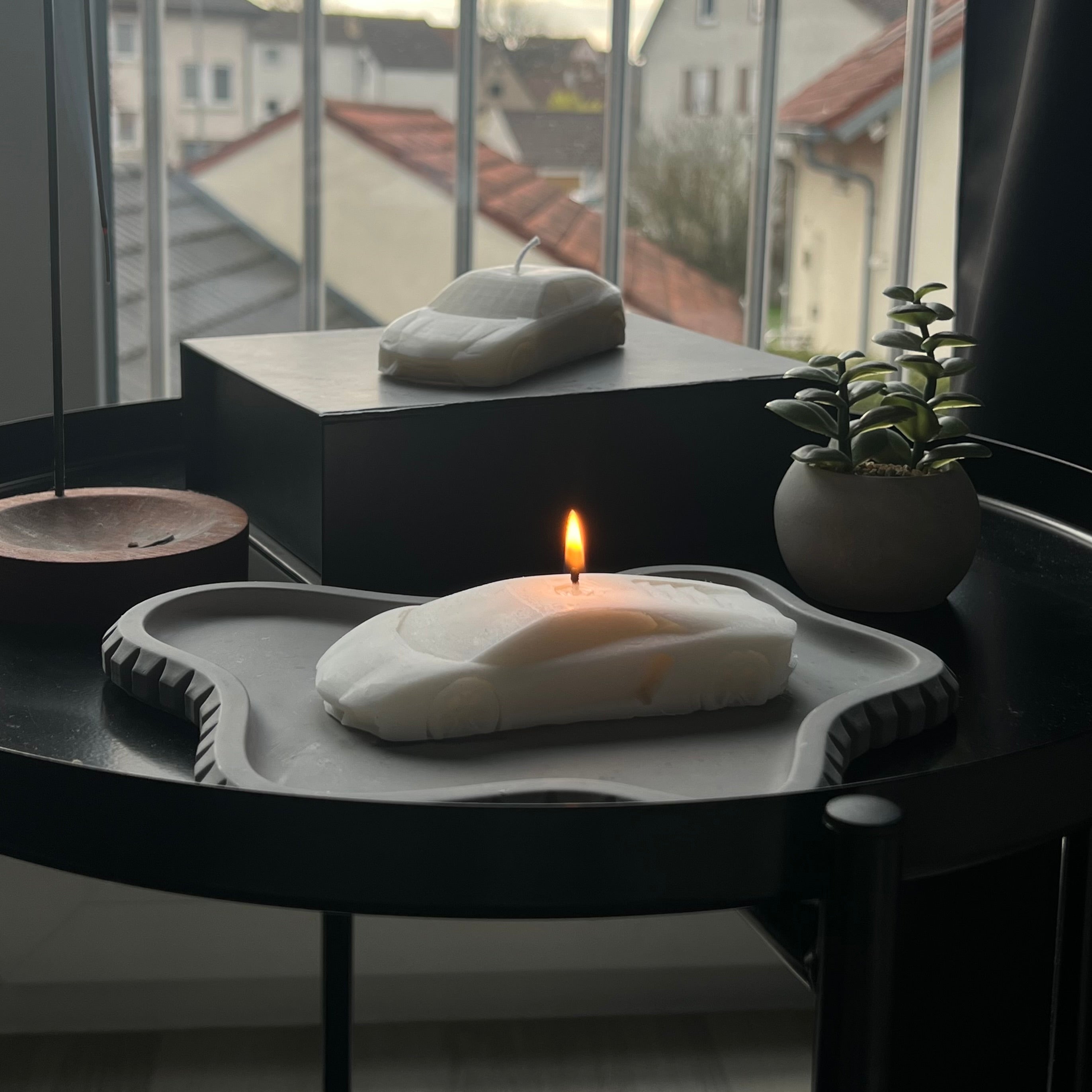 "Flat Tire" - Candle Tray
