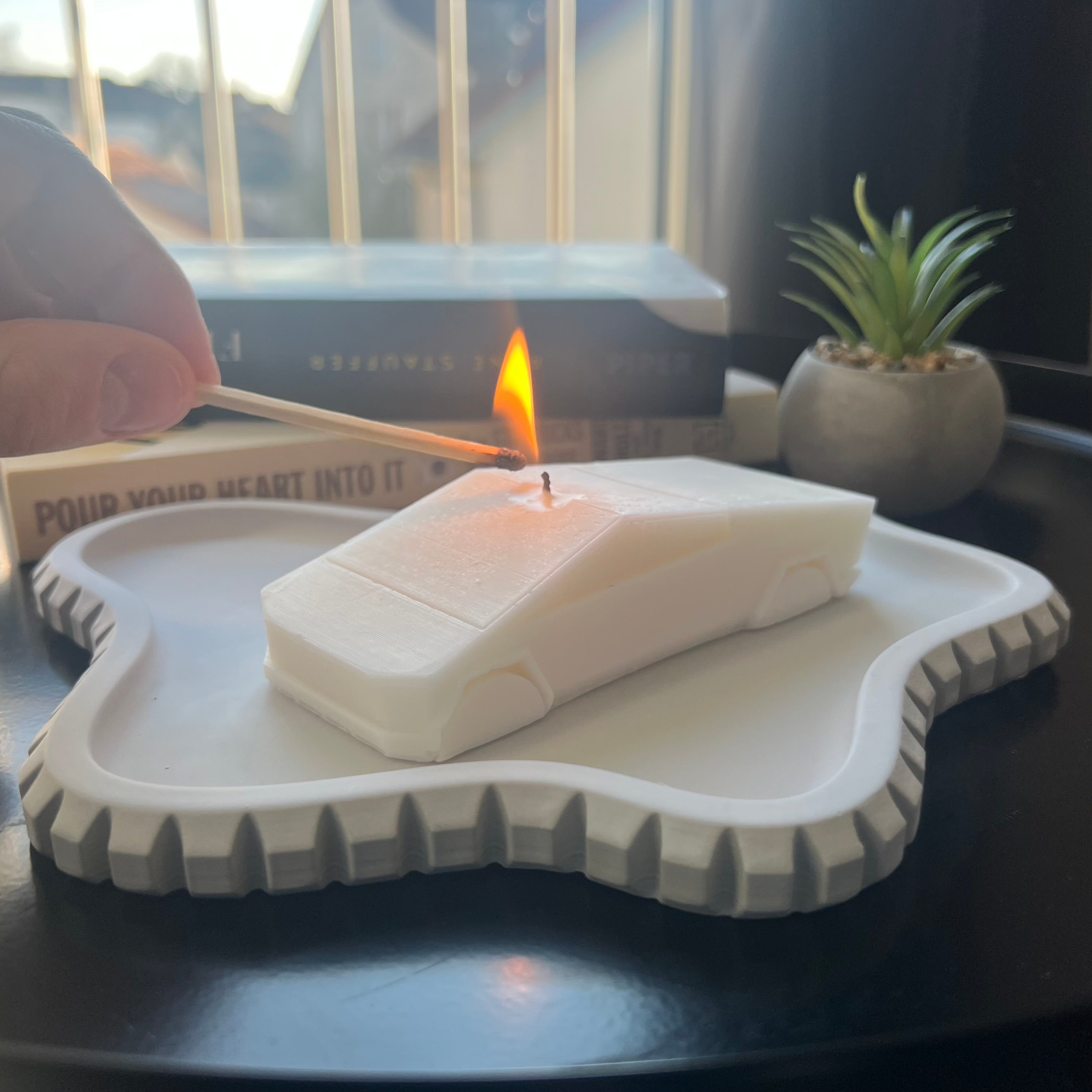 Cybertruck candle