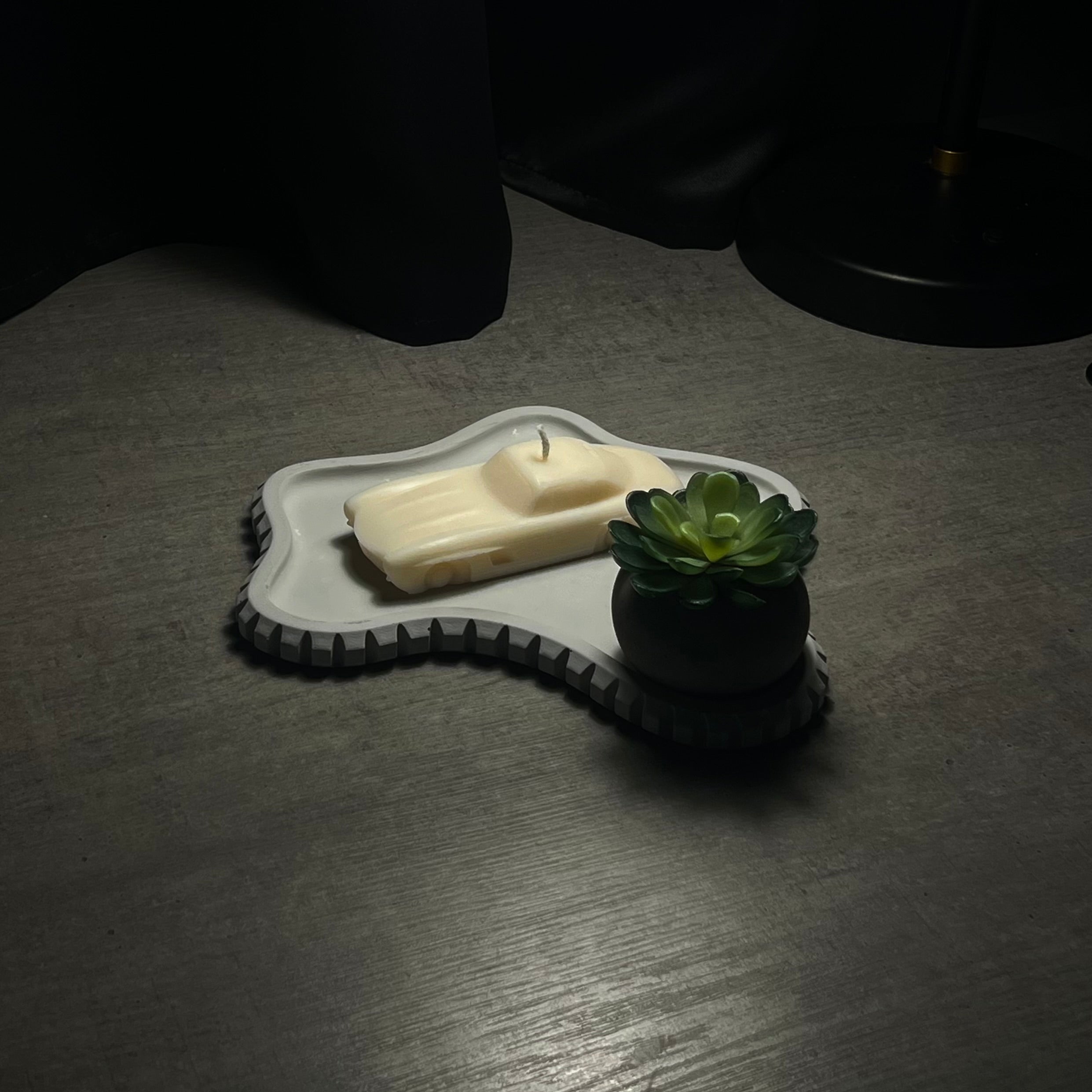 "Flat Tire" - Candle Tray